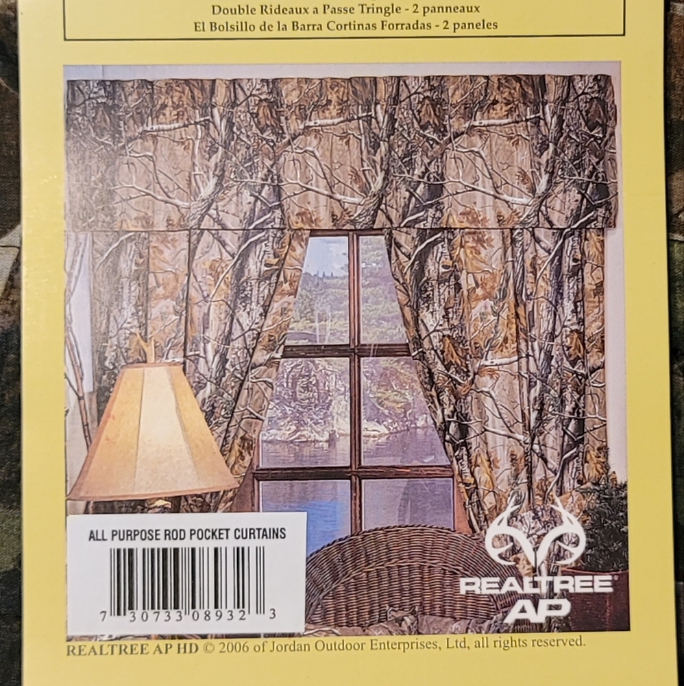 2 sets- RealTree Camo Lined Rod Pocket Drapes